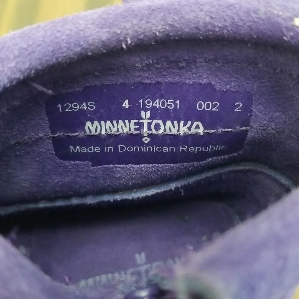 Minnetonka Baby Leather Purple Fringe Bootie Size 4m